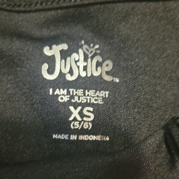 Justice Floral Kids Top - Black, Pink, Yellow With Black Tank SIZE 6/7 - Picture 2 of 5